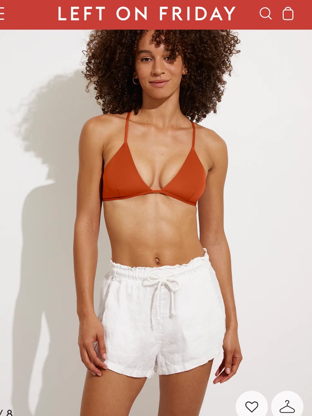 Left on Friday Linen drawstring shorts